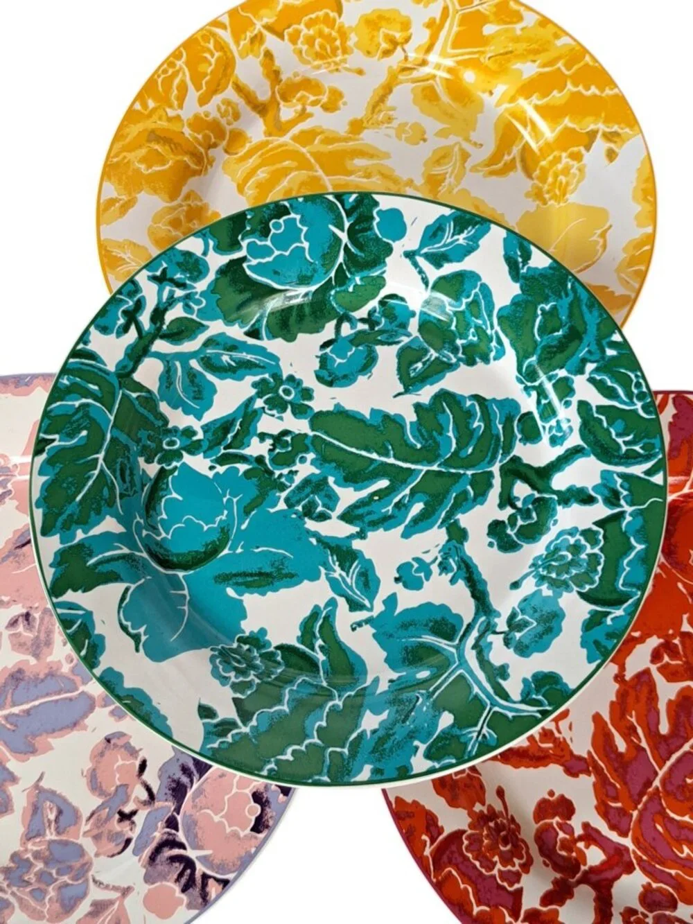 DVF x Target Diane Von Furstenberg 4-Piece Floral Toile Salad Plate Set